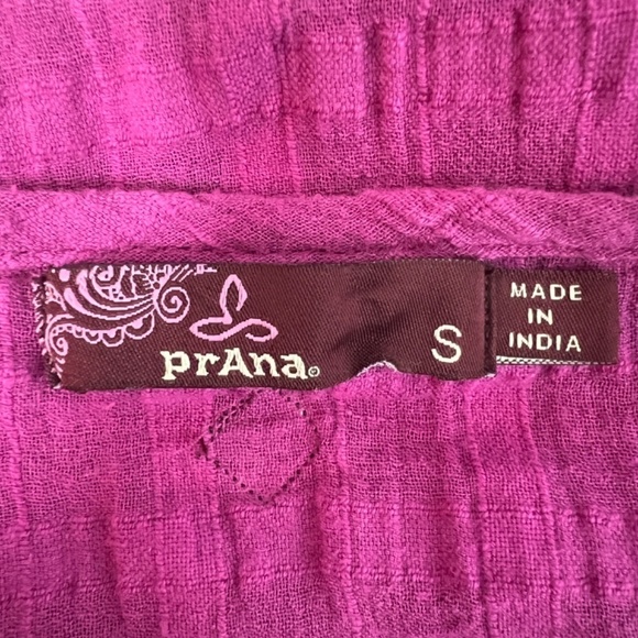 Prana Button Front Short Sleeve Pink Shirt Women's Size Small Lightweight - Picture 2 of 9